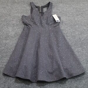 NWT Dear Moon Dress Size 7 Gray Sparkle Sleeveless Party Fit &‎ Flare